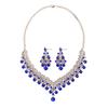Set di Collana e Orecchini da Sposa con Strass di Lusso - Design Europeo e Americano