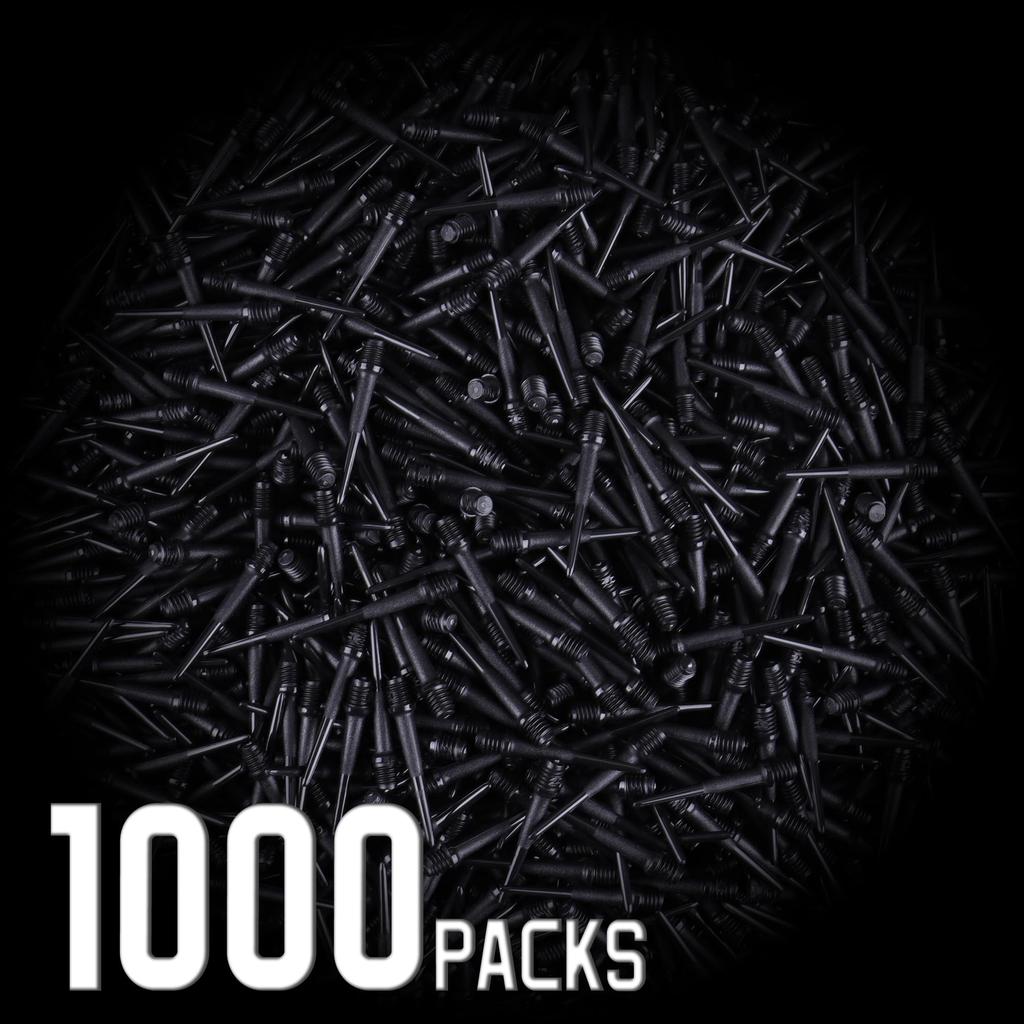 CyeeLife Dart Tips, Plastic, 1000 Pieces, High-Quality Soft Dart Tips, I 2 BA Line I Darts, Durable Replacement Tips for Soft Darts, Black