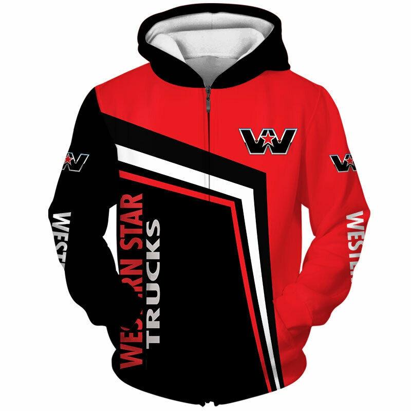 

Толстовка на молнии с 3D-принтом Western Star Trucks унисекс