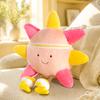 35cm Fun Cute Sun Plush Doll Pillow Colorful Roller Skating Rainbow Smile Sun Sky Plush Toy Home Decor Gift For Kids