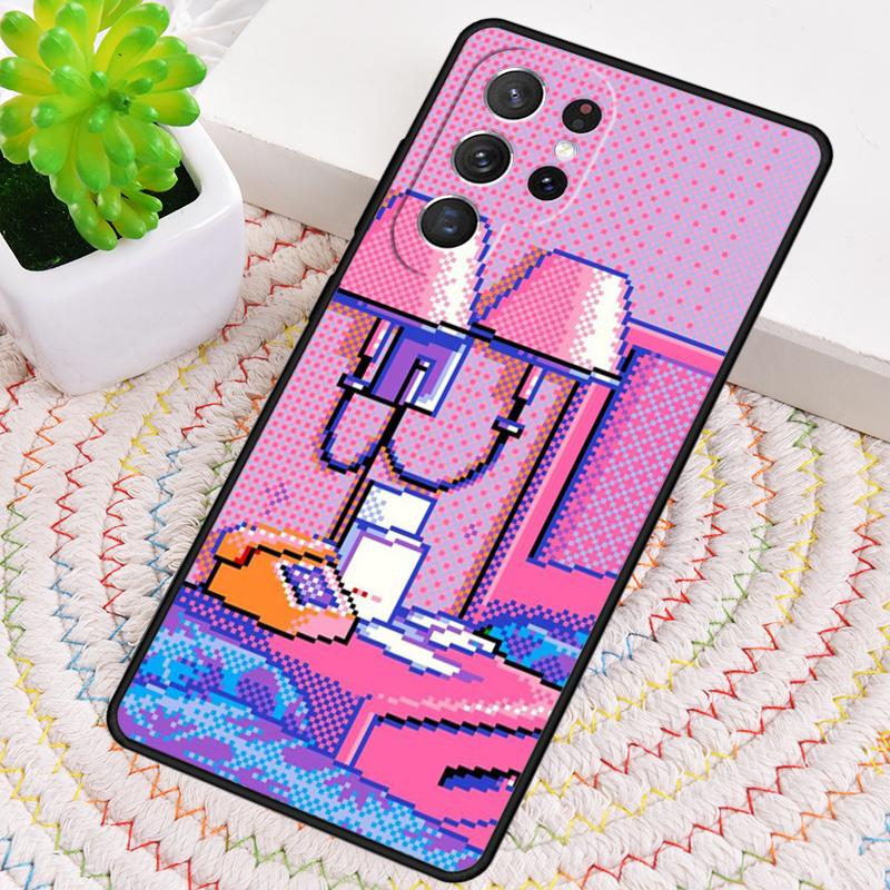 Art Pixel Aesthetic Phone Case for Samsung Galaxy note 10 pro S26 Ultra S23 S24 FE S25 S21 S22 PLUS shockproof Cove