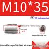 201 Stainless Steel Headless Set Screw - Flat End Socket Screw