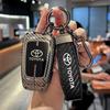 Zinc Alloy Car Key Case Cover Shell Fob For Toyota Prius Camry Corolla CHR C-HR RAV4 Land Cruiser Prado Car Keychain Accessories