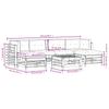 7 piece Garden Lounge Set with Cushions White Solid Wood