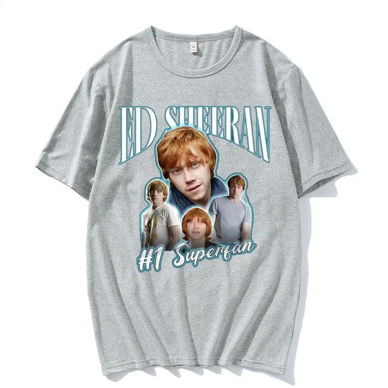 Funny Ed Sheeran Number One Superfan Meme T Shirt Unisex Fashion Retro Short Sleeve Tshirt Unisex Gothic Casual 100 Cotton Tshirt