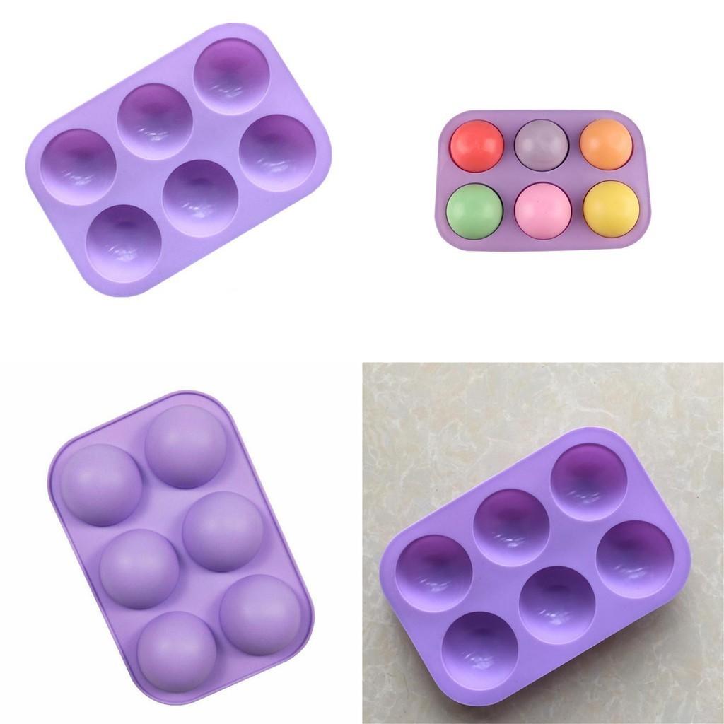 Premium 3D 6-Loch Halbkugel Silikon Schokoladenform für kreative Kuchenbackfreuden