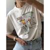 Retro Skeleton Hand Margarita T-Shirt Y2K Checkerboard Lightning Bolt Cocktail Print Tee Soft Short Sleeve