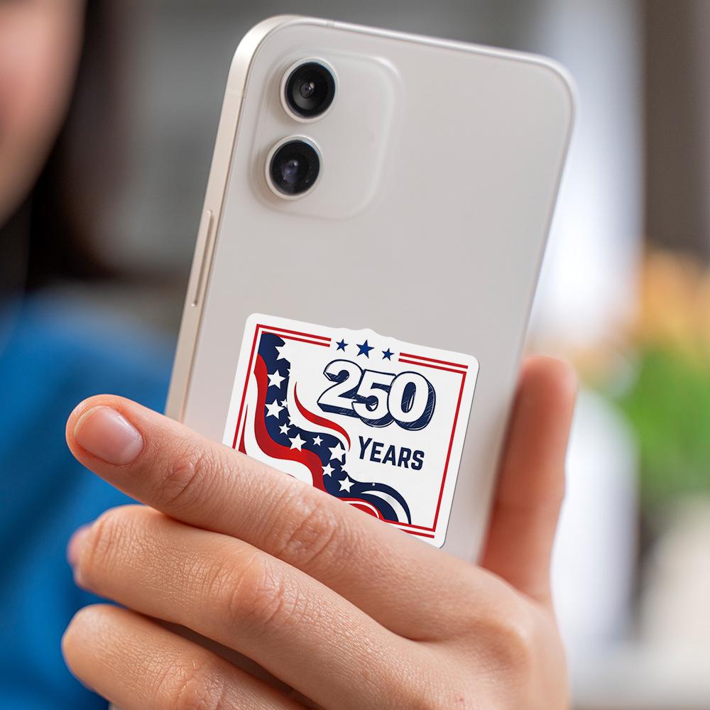 USA 250th Anniversary Waterproof Graffiti Stickers: 50-Pack for Water Bottles & Computers