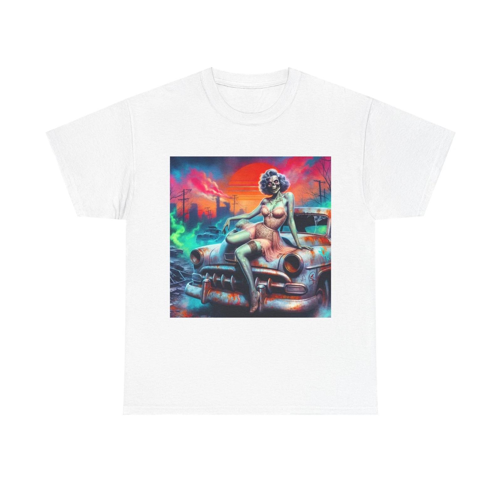 Unisex Adult T Shirt Post Apocalyptic Pin Up Ghoul L