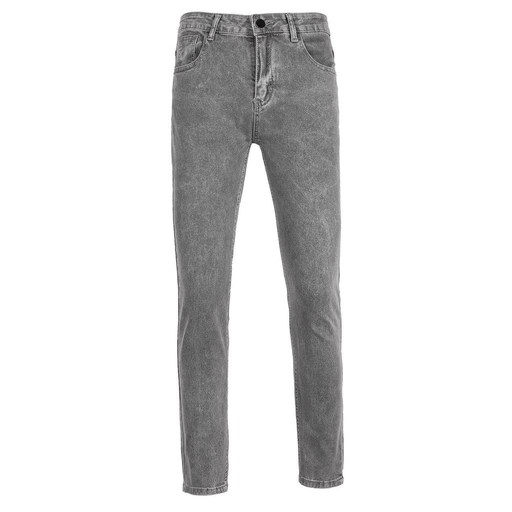 Slim Fit Black High-Waist Men's Denim Trousers