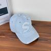 Spring and Autumn New Washed Denim Baseball Cap Children's Fashion Ripped S Letter Versatile Casual Shade Cap Men