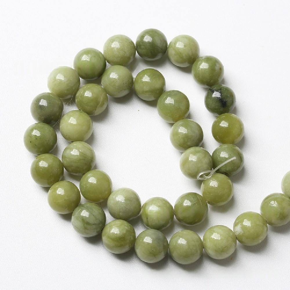 Green Southern Jasper Stone Natural Round Beads 15"Strand Smooth Loose Spacer Beads 4/6/8/10/12mm for Jewelry Making DIY Bracelets Accessories