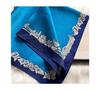 Luxurious Blue Mulberry Silk Scarf - Small Square, Perfect for Spring & Autumn, Ideal High-End Gift