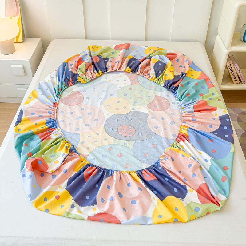 100% Cotton Fitted Sheet Soft Bed Cover Skin-friendly Bedsheets Home Mattress Cover Elastic Bed Linen Lençol (No Pillowcase)