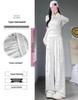 White Floral High-Waisted Yamamoto Summer 2025 Bowknot Wide-Leg Casual Pants