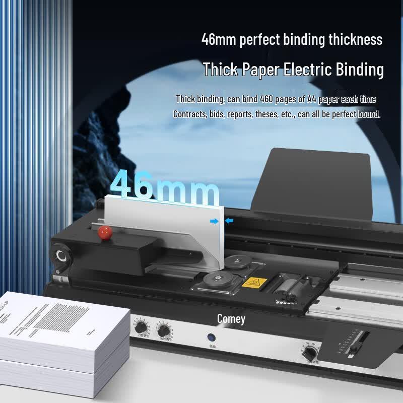 Comet CJ-4610 Automatic Hot Melt Binding Machine with Cabinet CN Plug (adapter Included)