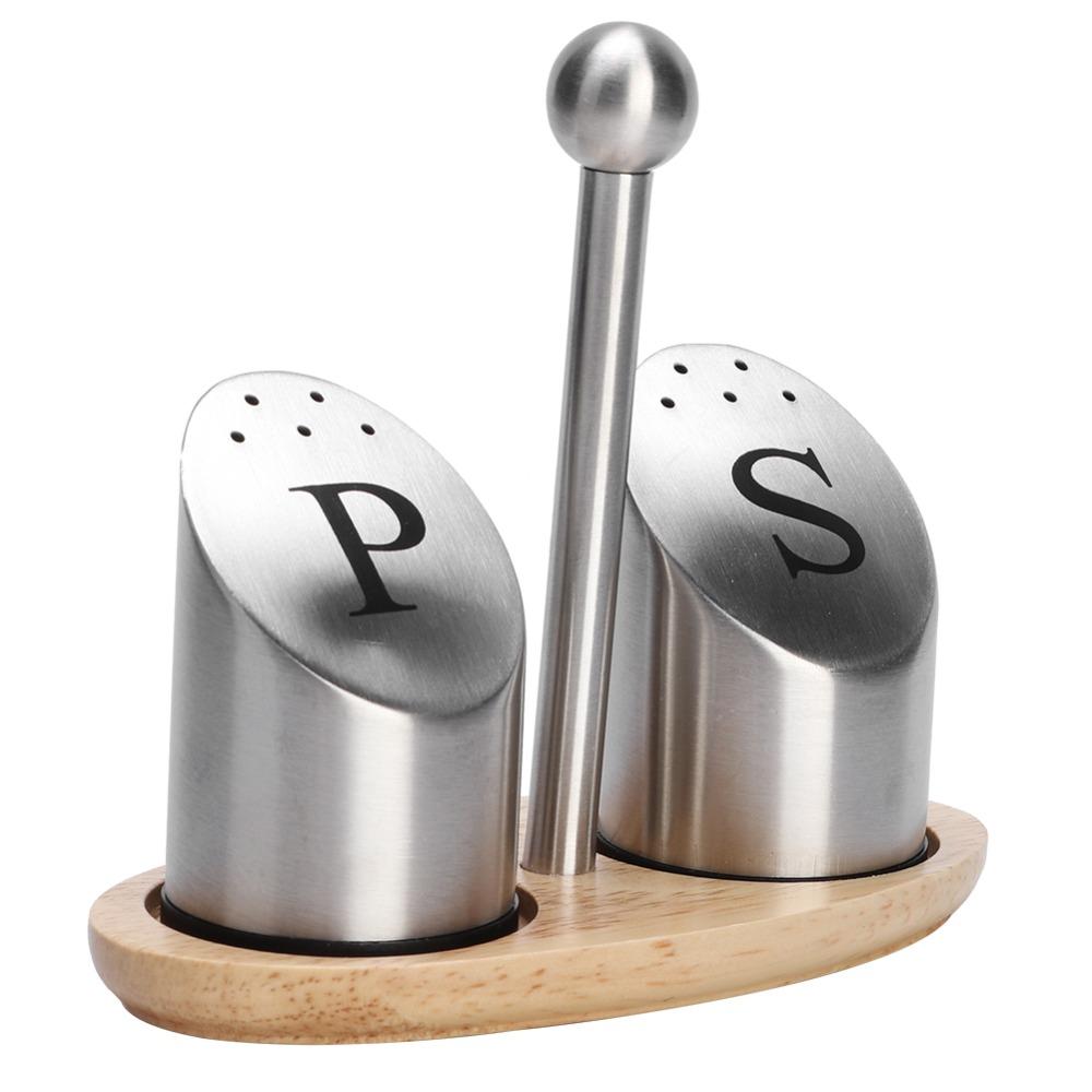 Stainless Steel Seasoning Bottle Small-Hole Lid Spice Container Easy Spice Jar Set  Countertop