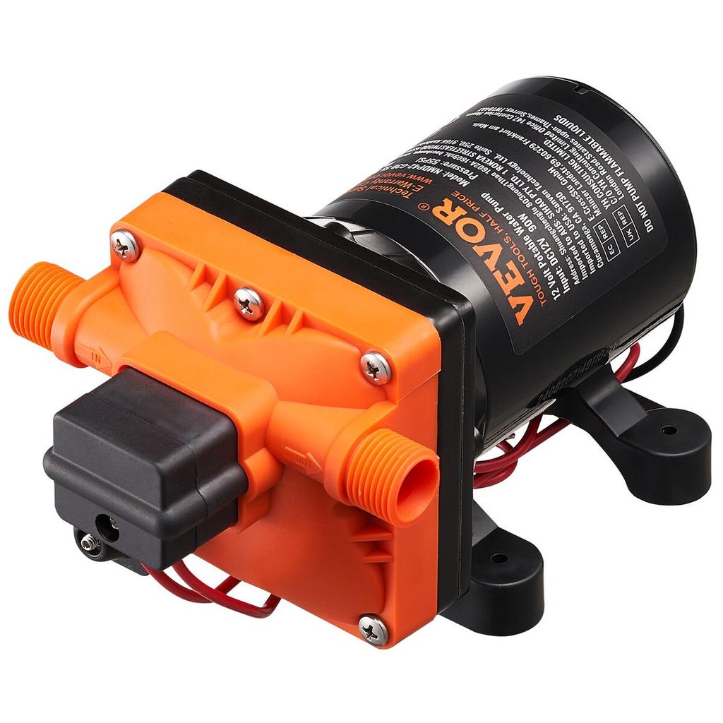 12V Diaphragm Pump 3GPM 11.36 L/min 4-Chamber Water Pump Pressure Switch