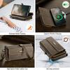 For Samsung Galaxy S23+ Case CASEME C39 RFID Blocking Zipper Wallet Stand Leather Cover with Strap