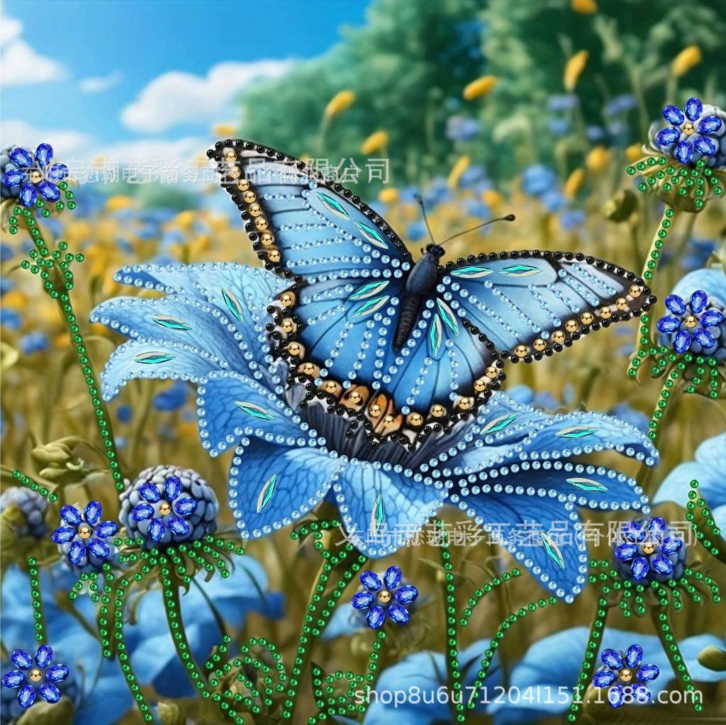 Schmetterlingsförmiges Diamantgemälde in großer Größe mit leuchtenden Diamanten, dekoratives Gemälde, Explosionsmotiv