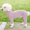 Stretchable Dog Jumpsuit With High Neck Small To Medium Breeds - Anti-Shedding Pet Clothing Fall Winter