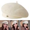 Retro Plain Cap Solid Color French Artist Hat Autumn Winter Wool Berets Hat  for Women