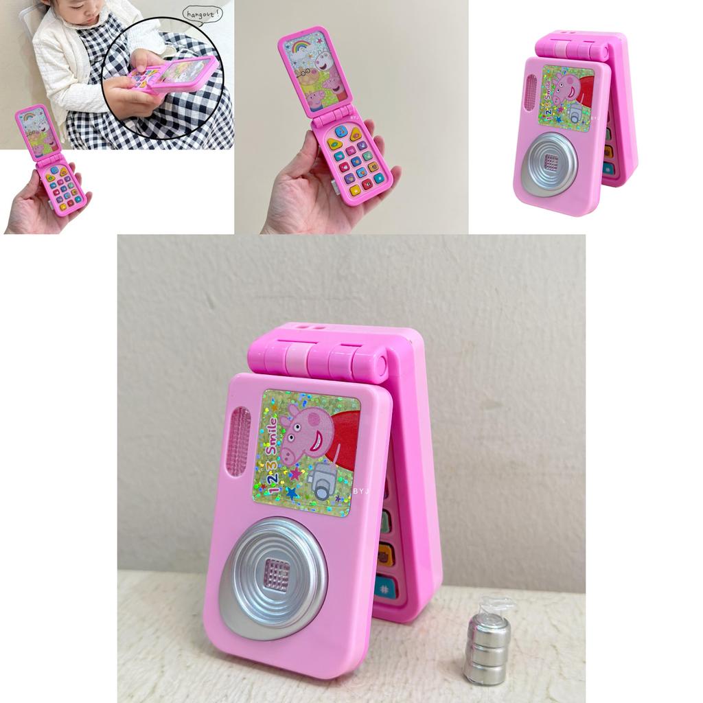 Telefono Giocattolo Educativo a Forma di Maialino con Suoni Musicali Realistici e Design Colorato per Bambini