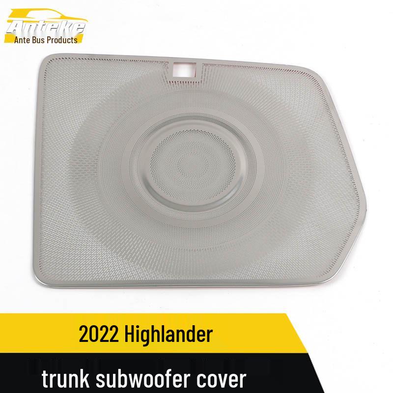 Highlander Trunk Speaker Cover Stainless Steel Panel Sticker