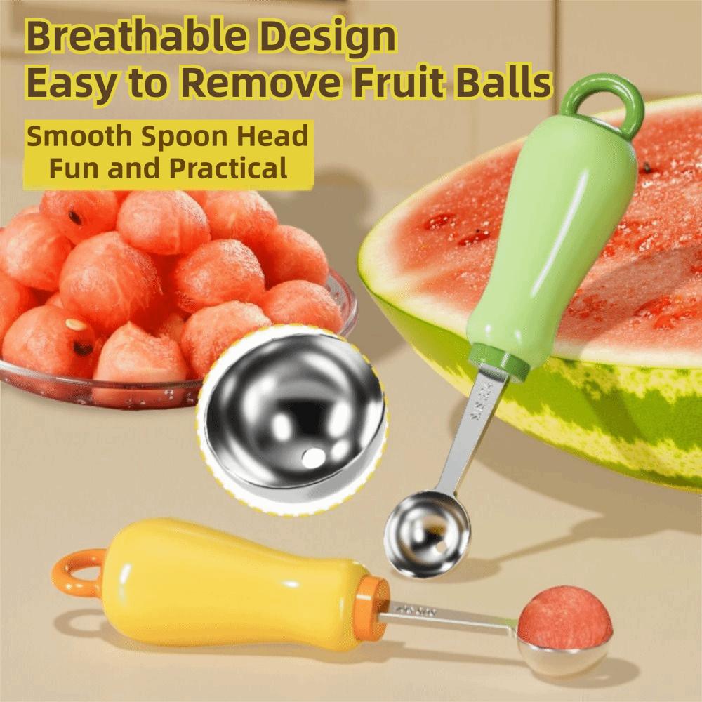 Stainless Steel Fruit Ball Spoon Non-Stick Fruit Scoop Ice Cream Digger Kitchen Gadgets