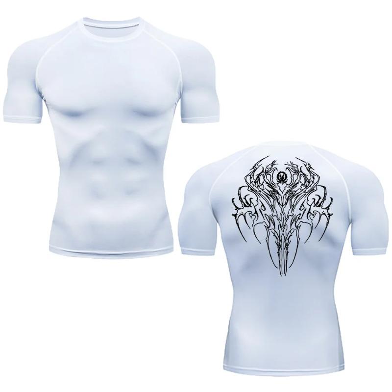 Compression Shirt for Men's Running Summer Workouts T-Shirt Gym Sports Quick-Drying Outdoor Cycling Jogging Training Top Training Elastic Fitness Suit