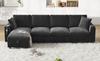 Chenille fabric sofa, L-shaped corner and two armrests with storage space. Fold-out coffee table with two drink holders, 1 USB, 1 Type-C. gray