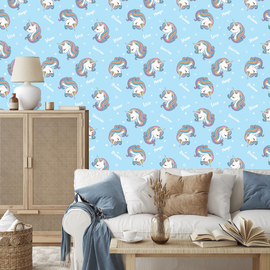 Magical Unicorns Wallpaper for Living Room and Bedroom 50x1000