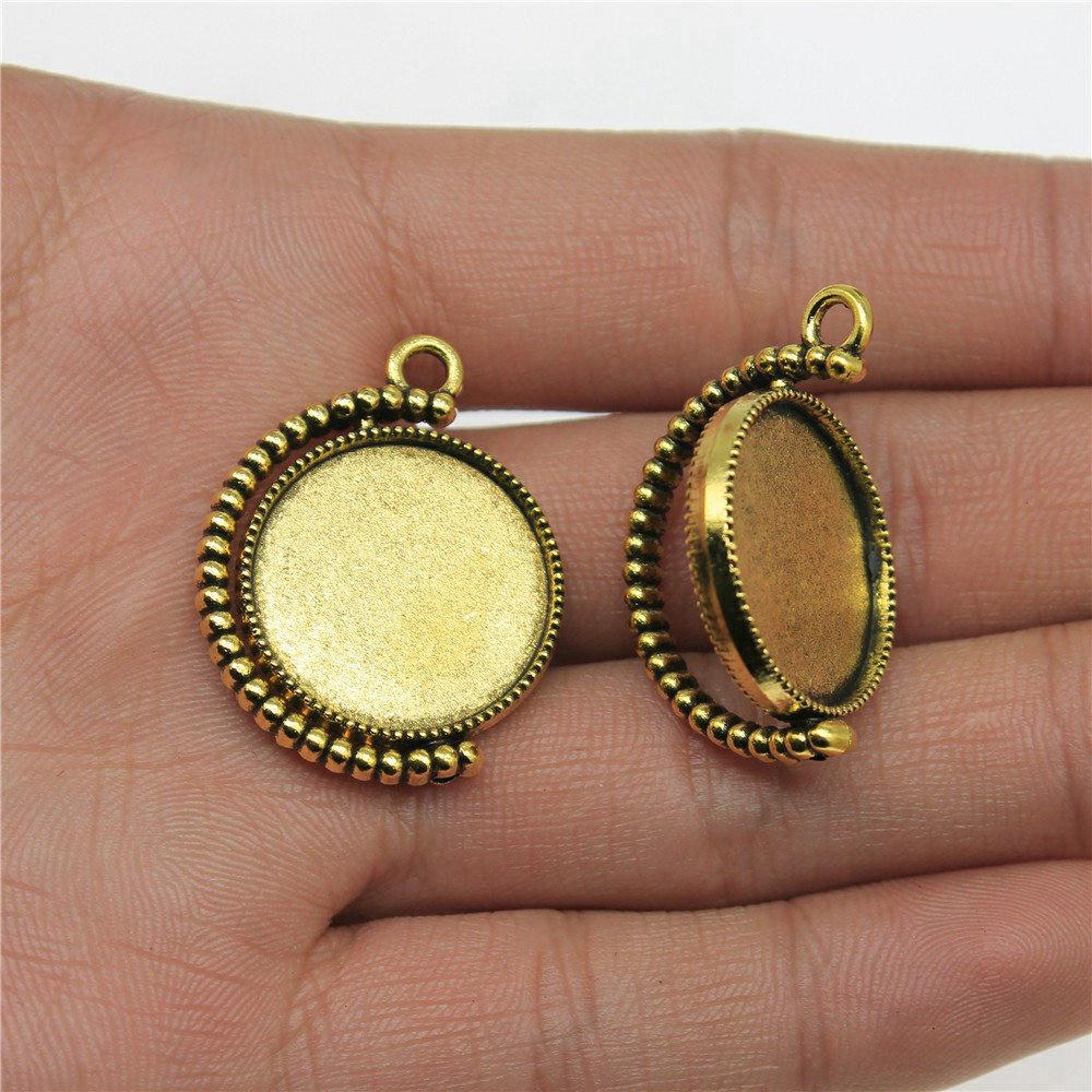 Hodí se pro kulatý 20mm skleněný kabošon Základní lůžko Podložka Bezel Doplňky Díly Chlapecké šperky Cool Dárky Pro