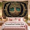 Tree of Life (220) Theme Wall Tapestry Customized With Name Text Personalized Hanging Tapestry For Bedroom Living Room Decor