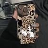 Leopard Print Mickey Mouse Case for Apple iPhone 16 Pro, iPhone 17 Air, New Style, Cartoon, Cute, Fun.