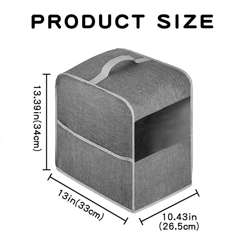 1Pc Coffee Maker Dust Cover Kitchen Coffee Making Machine Covers with Accessory Pocket Dustproof Appliances Cover Office Dining