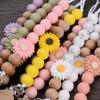 Wood Pacifier Holder Clips Dummy Clips Baby Teething Toys Straps Cute Baby Pacifier Chain  Toddler