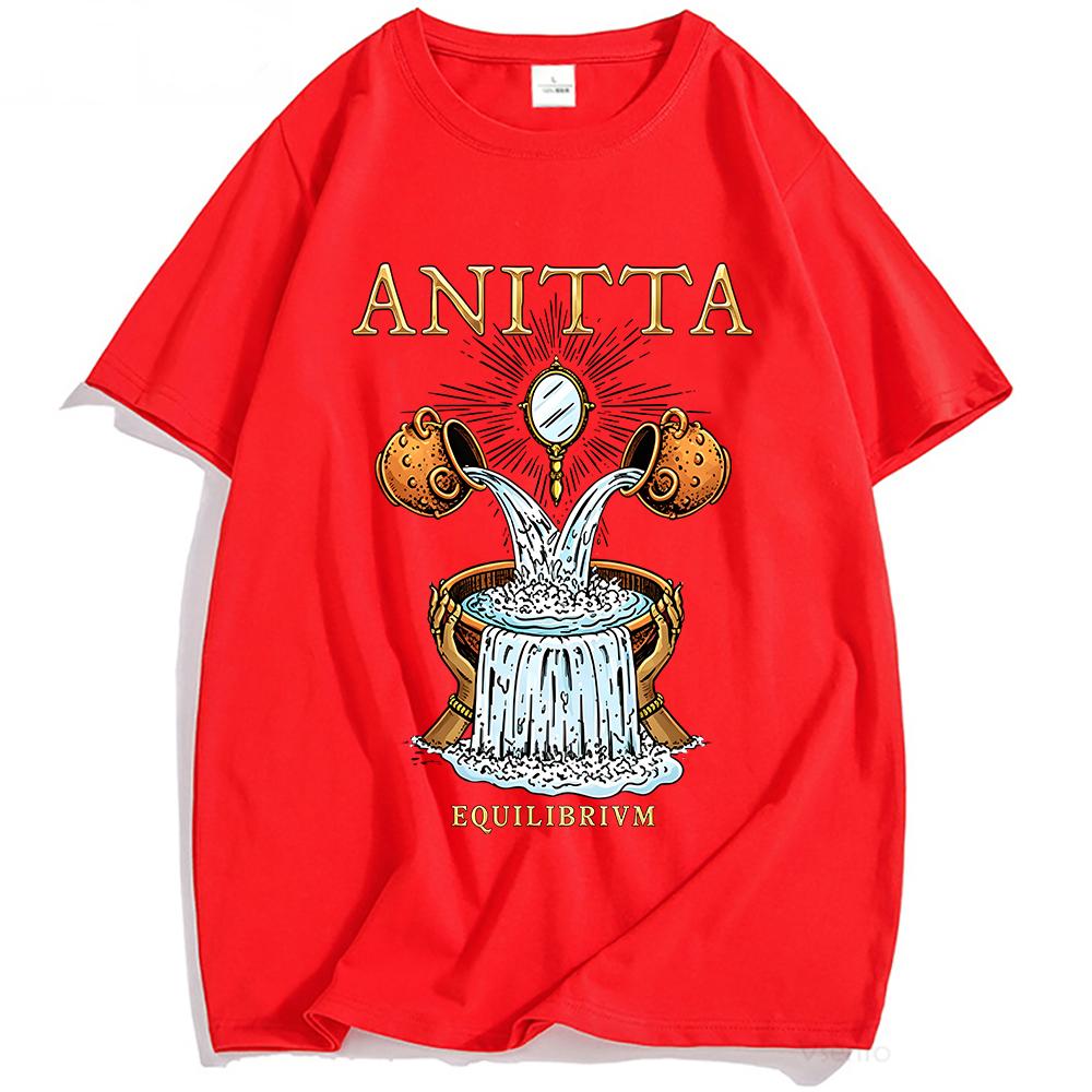 EQUILIBRIVM WATER T-SHIRT Anitta Mode Herren T-Shirts Kurzarm Baumwolle Sommer T-Shirts Unisex Streetwear Print Shirt