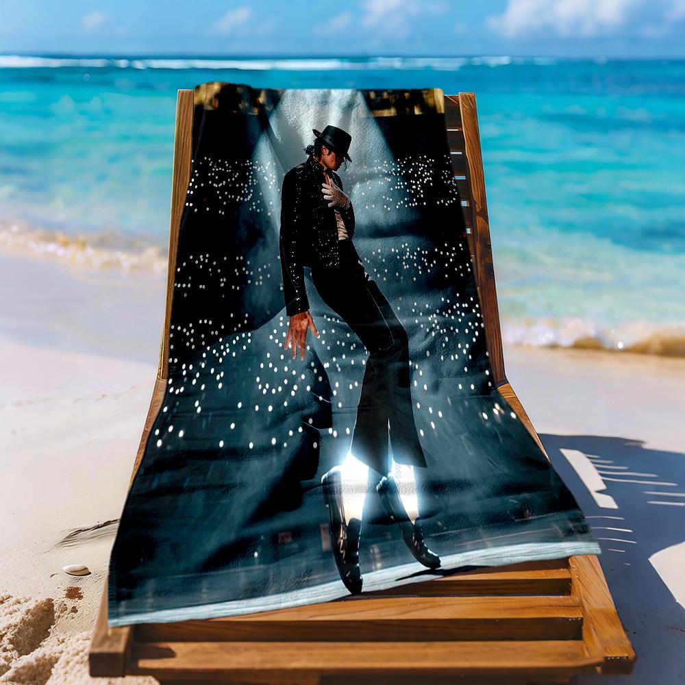 Michael Jackson Style Beach Towel High Absorbency & Quick-Dry Comfortable Lightweight Perfect for Traveling Yoga Camping and Swimming