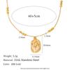 MamacitaSlay 316L Stainless Steel Tulip Flower Necklace 18K Gold Plated Waterproof Minimalist Jewelry For Women Everyday Wear