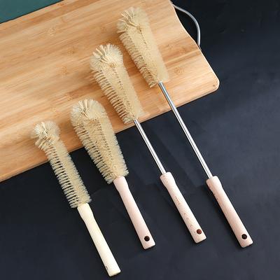 Household Wooden Handle Cup Brush Long Handle Brush Washing Cup Brush Milk Bottle No Dead Angle Kitchen Bottle Cleaning Artifact