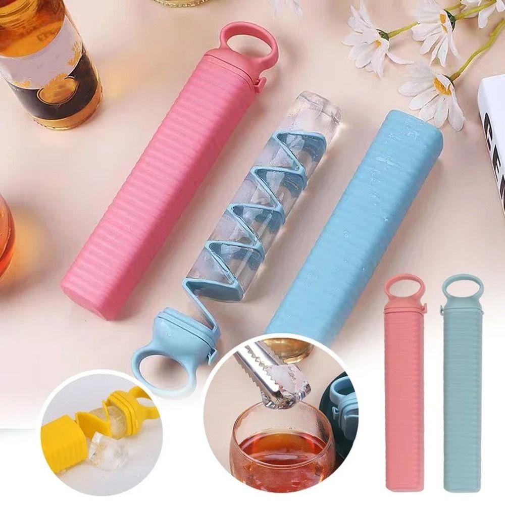 Pull-out Ice Making Molds Long Strip Silicone Mold Portable Ice Cube Maker  Household