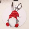 2025 Xmas Cutlery Bag Santa Claus Knife Fork Storage Pocket Bag Christmas New Year Tableware Decorations Home Ornament