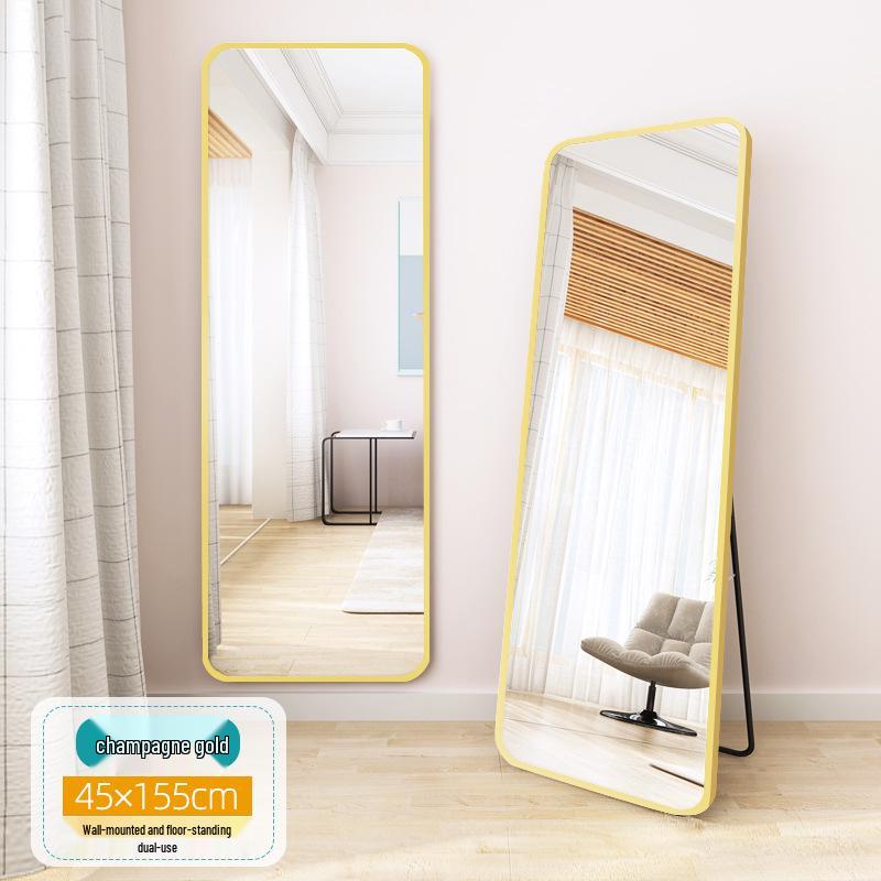 Full-Length Floor-Standing Wall-Mounted Dressing Mirror for Bedroom or Living Room.