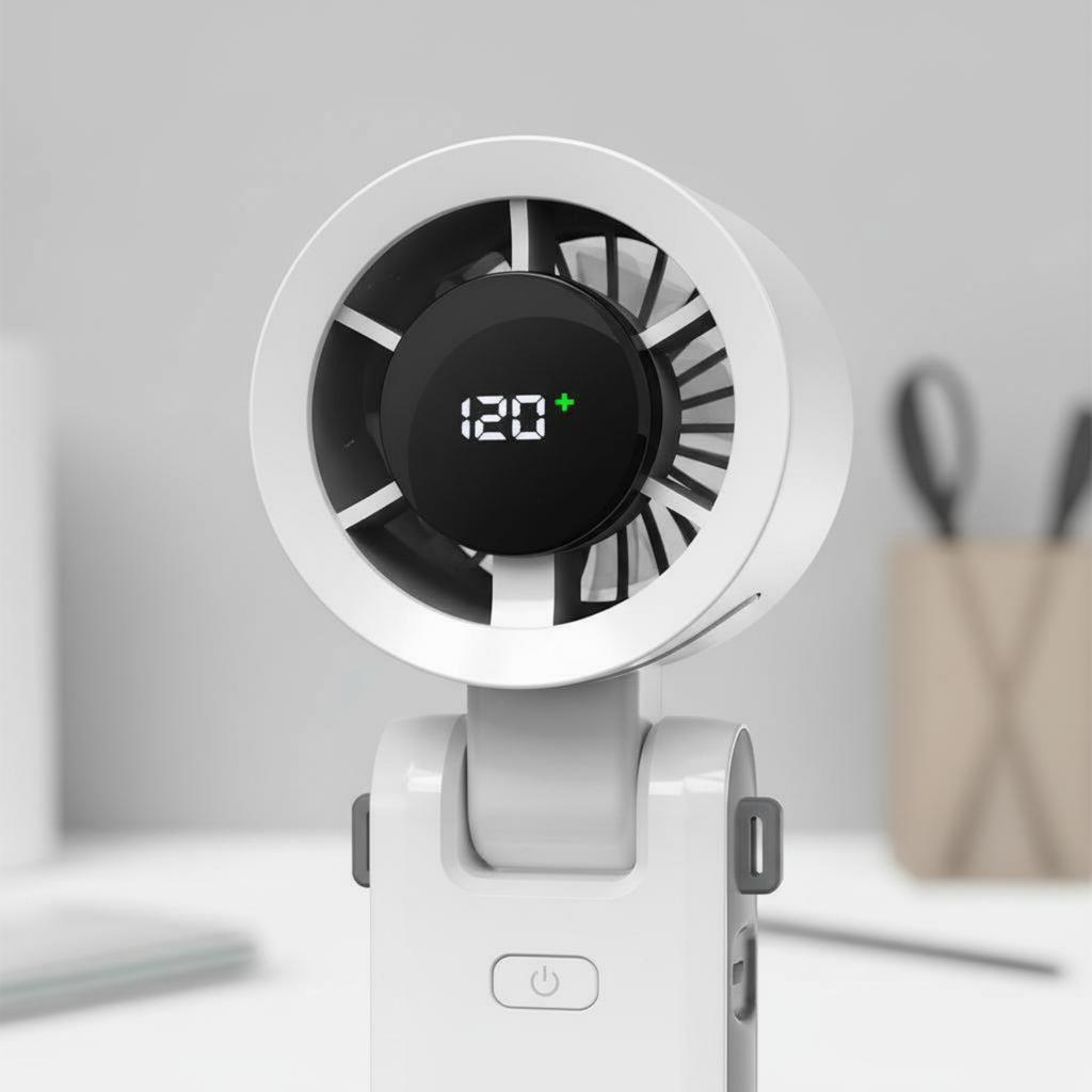 Turbo Hand Fan 100 Speed Levels Rechargeable Handheld Fan Personal Cooling Device Long Battery Life Type-C Charging for Students