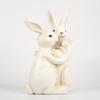 Bunny Family Statue Animal Figurine Realistic Creative Desk Ornament Resin Bunny Sculpture for Bookshelf Office Indoor