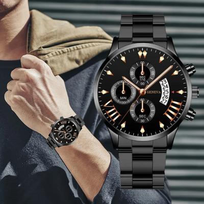 Men Luxury Watch Band Round Dial Men's Luxury Quartz Watch for Business Activity Classmate Gift
