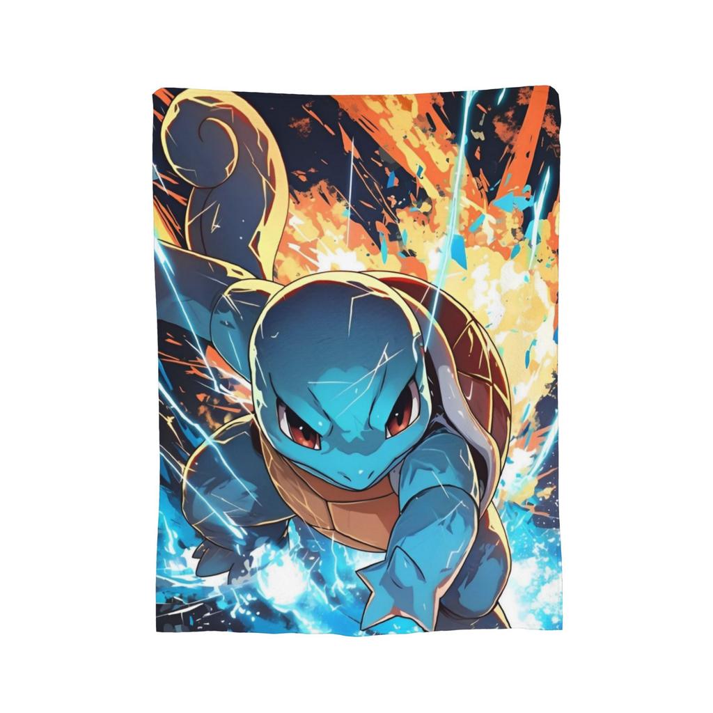 Pokemoned Anime Cartoon Flannel Blanket  Awesome Throw Blankets for  Sofa Bedding Lounge 150*125cm Bedspread,