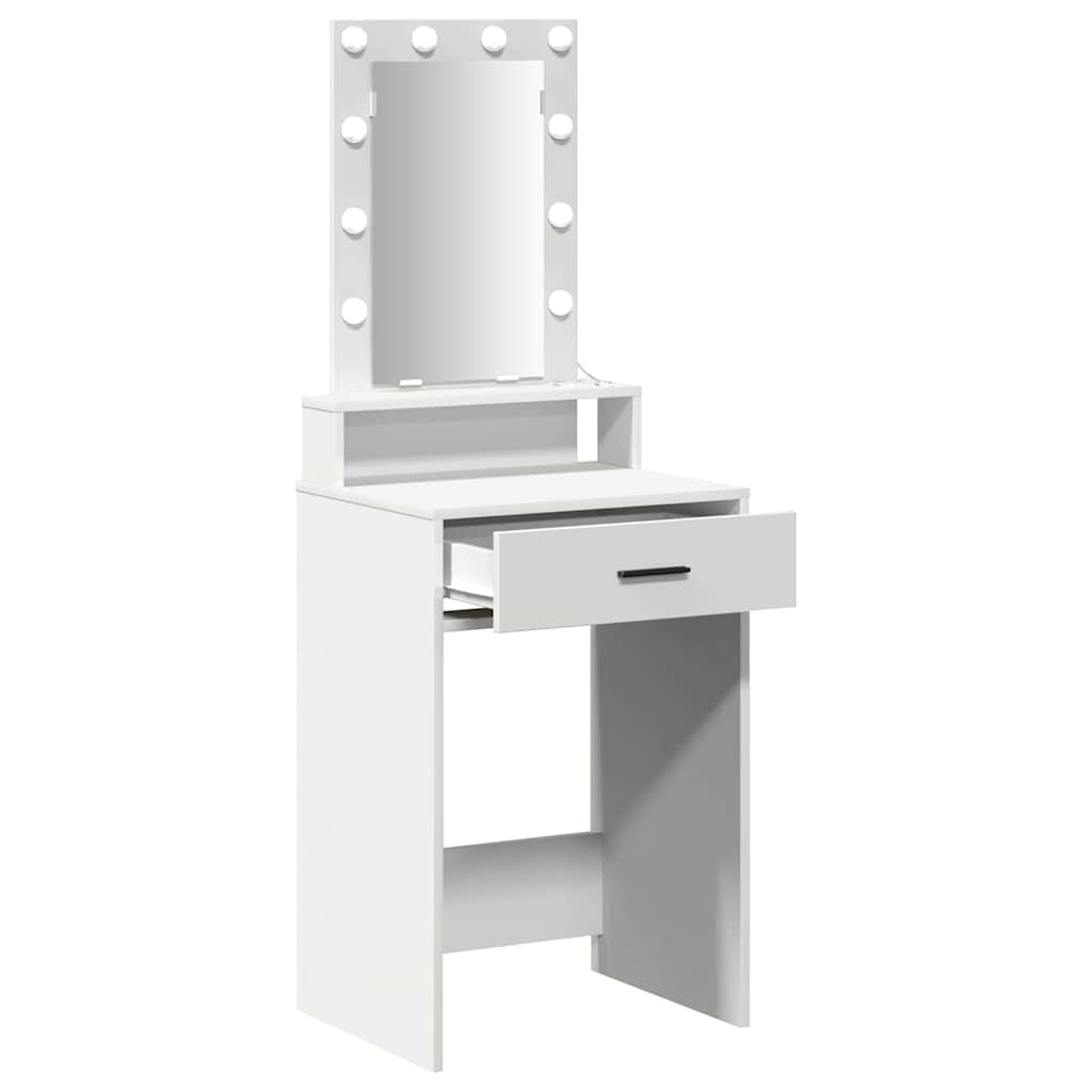 Makeup Table with Drawers White 50 x 41 x 140 cm Engineered Wood