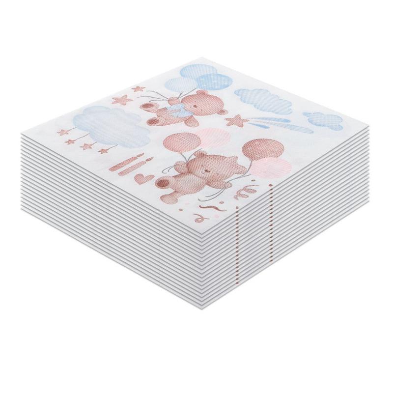 20 szt./opakowanie 33*33 cm 2-warstwowe jednorazowe serwetki imprezowe wzór kreskówkowy